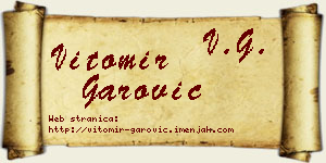 Vitomir Garović vizit kartica